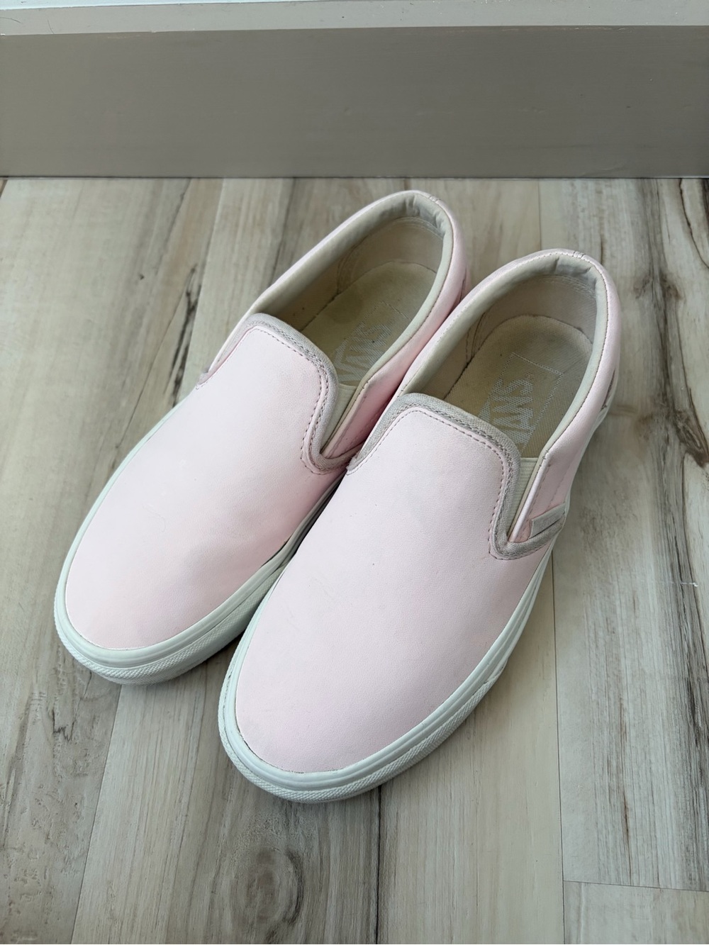 Vans Light Pink Slip-On Canvas Sneakers size  4.5M / 6W